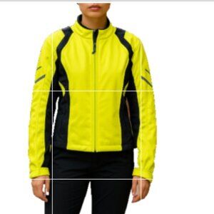 Women's Hi-Vis Mesh Motorcycle Jacket Size 3XL CE Armor